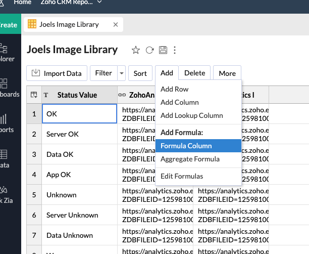 Zoho Analytics: Create a Monitoring System with Images -