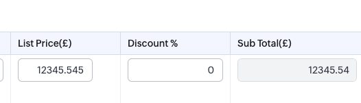 ZohoCRM to ZohoBooks API: Truncate number to 2 decimal points without Rounding - Zoho CRM Line Item