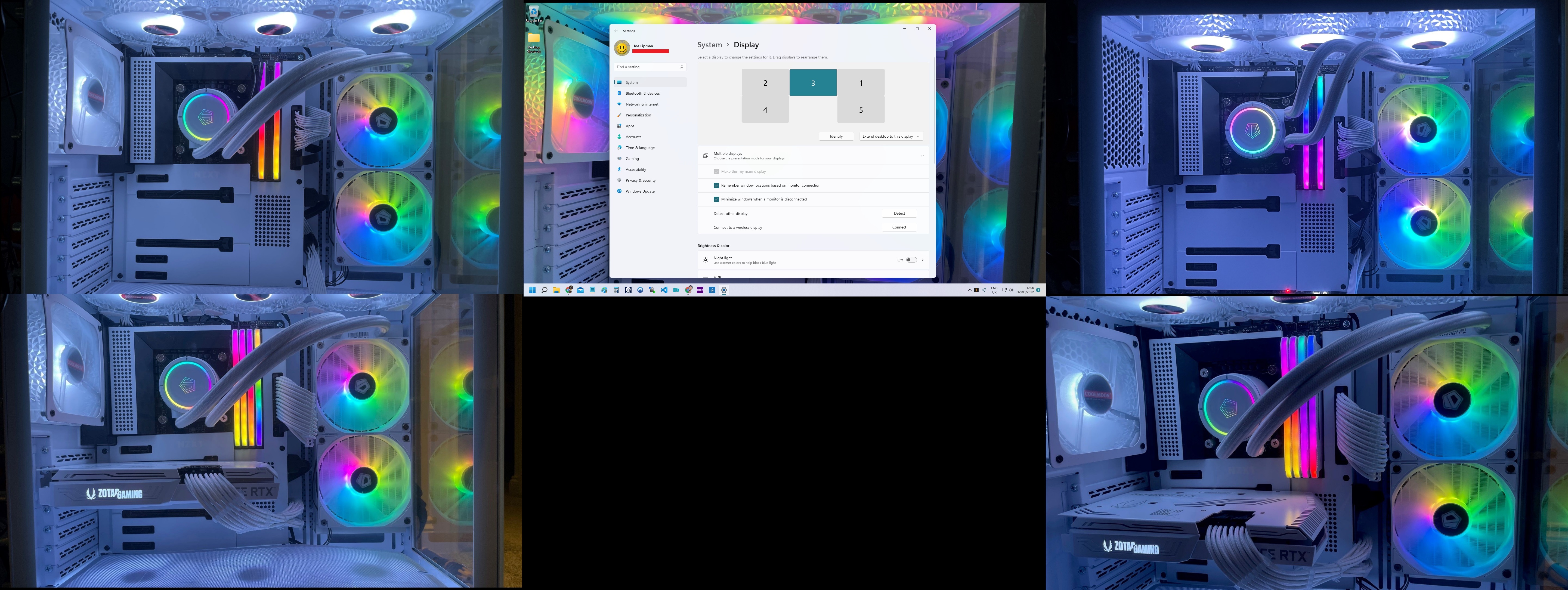Working from Home - 5 Monitor Setup