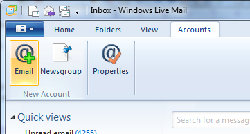 Windows Live Mail - Add Email Account Windows Live Mail - Add Email Account