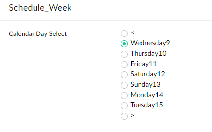 Zoho Creator: Radio Group into Calendar Carousel: Boring Radio Group