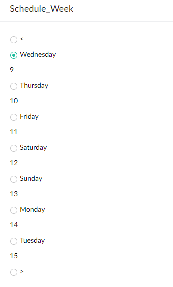 Zoho Creator: Radio Group into Calendar Carousel: Css 1