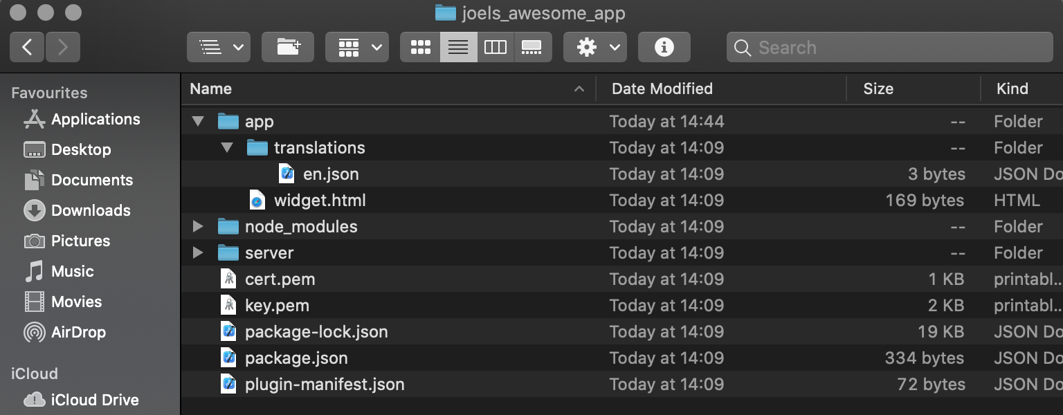 Finder - widget.html file