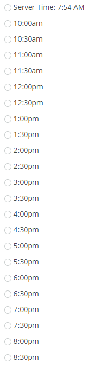 Zoho Deluge: List 30 Minute Slots between Opening and Closing Hours
